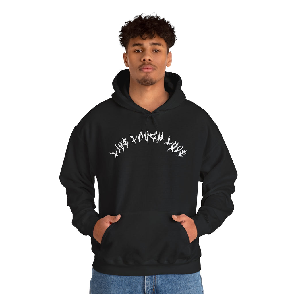 Lundr Live Laugh Love White Text Hoodie