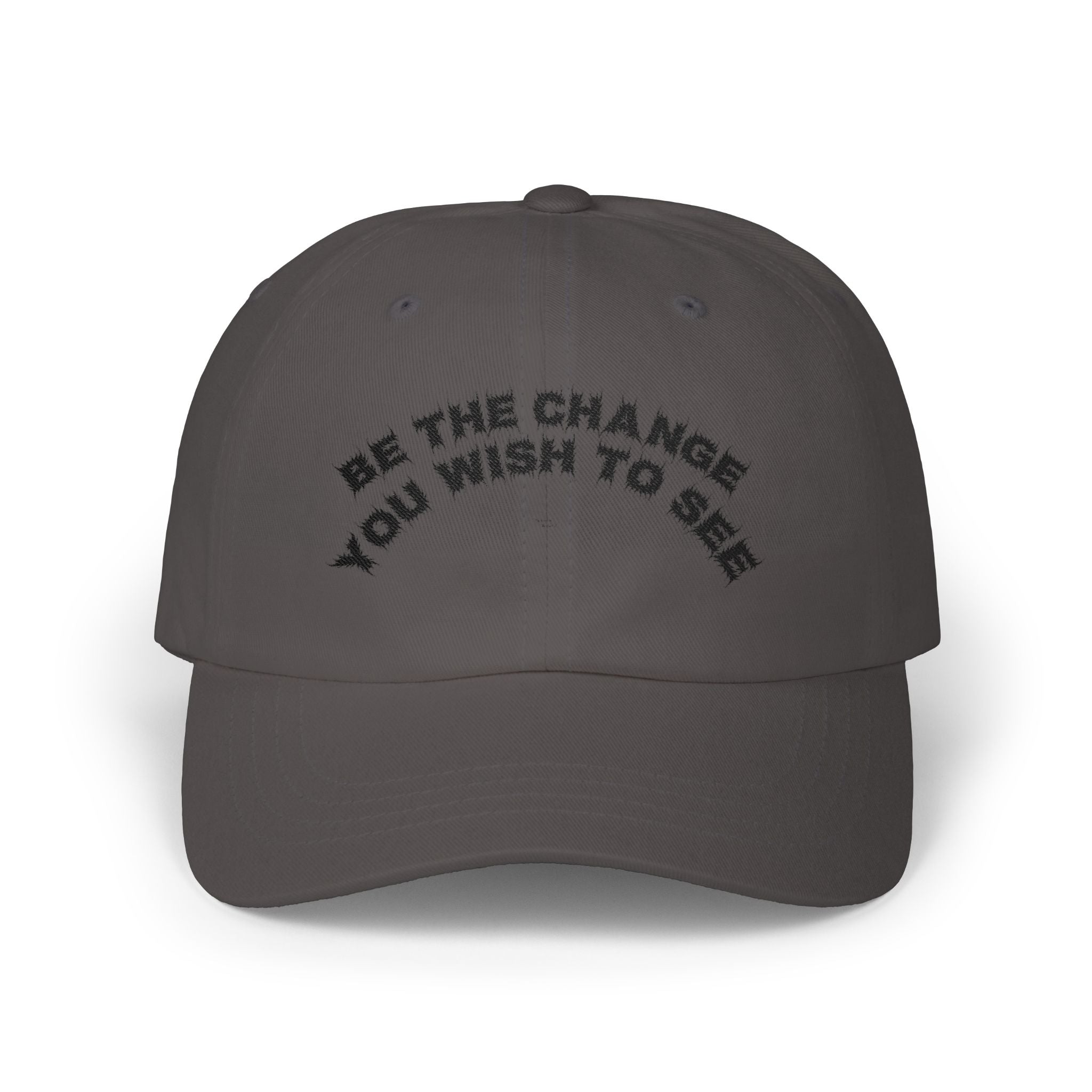 Bildsa Be The Change Black Text Dad Hat