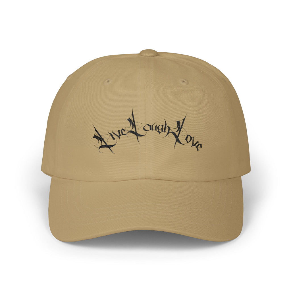 Ellioaey Live Laugh Love Black Text Dad Hat