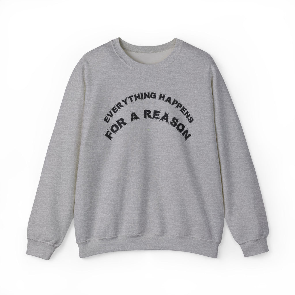 Bildsa Everything Happens Black Text Crewneck