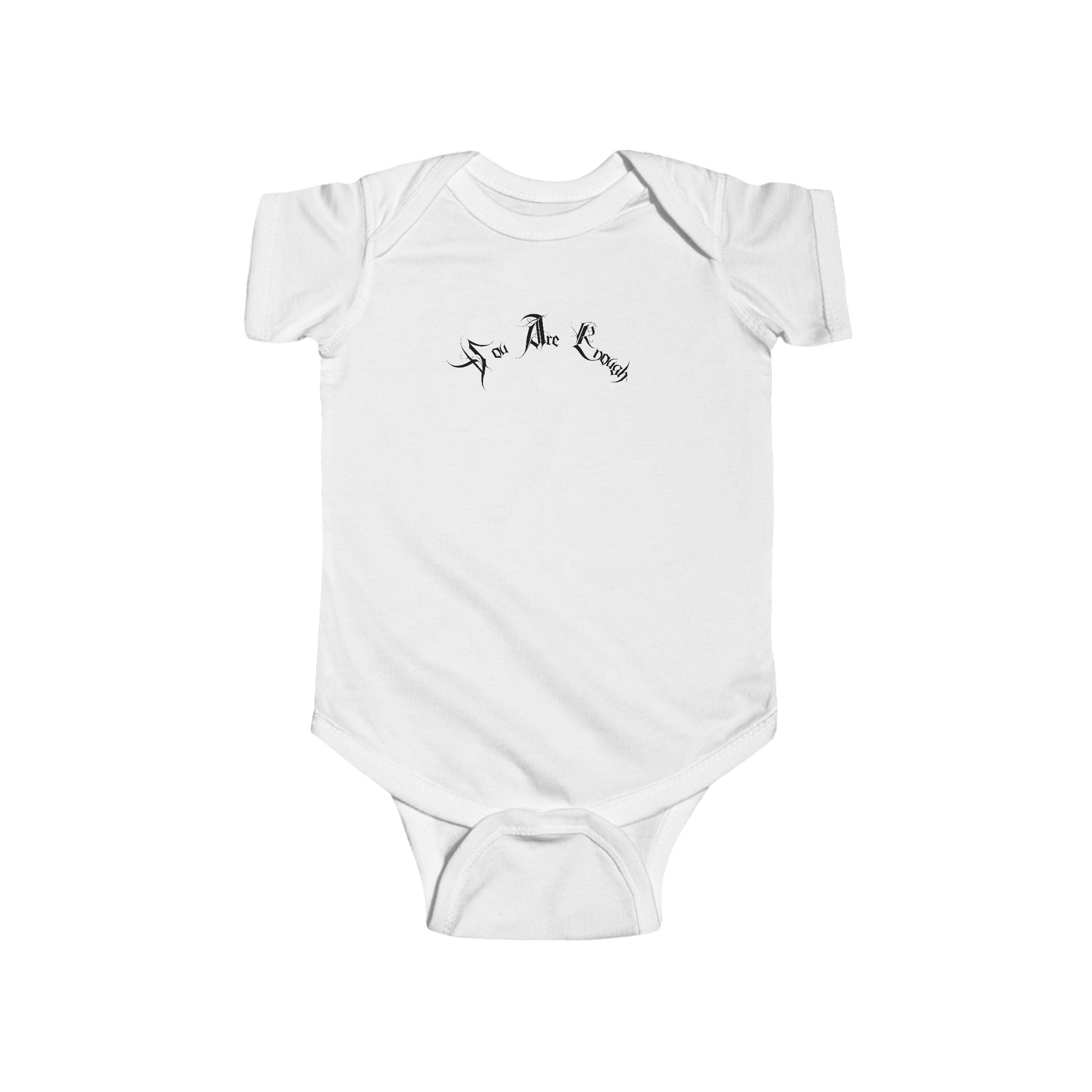 Ellioaey You Are Enough Black Text Baby Onesie
