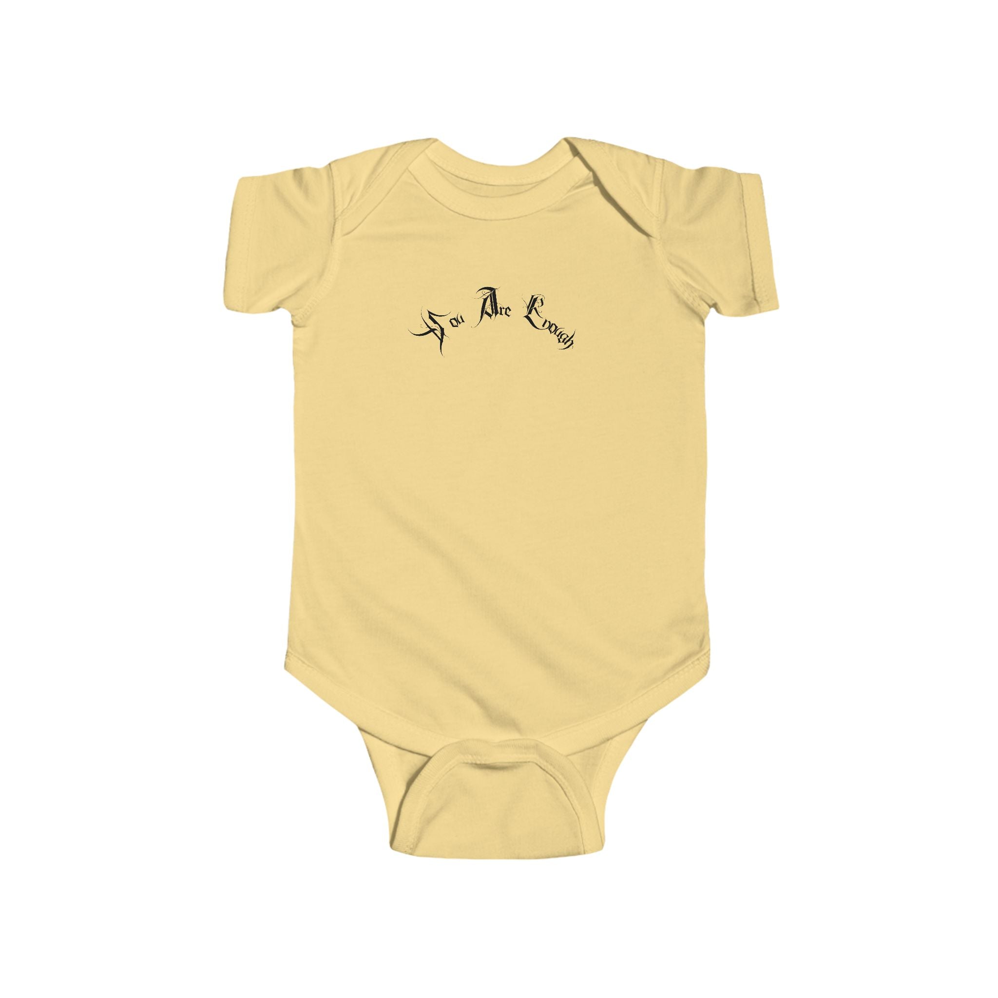 Ellioaey You Are Enough Black Text Baby Onesie