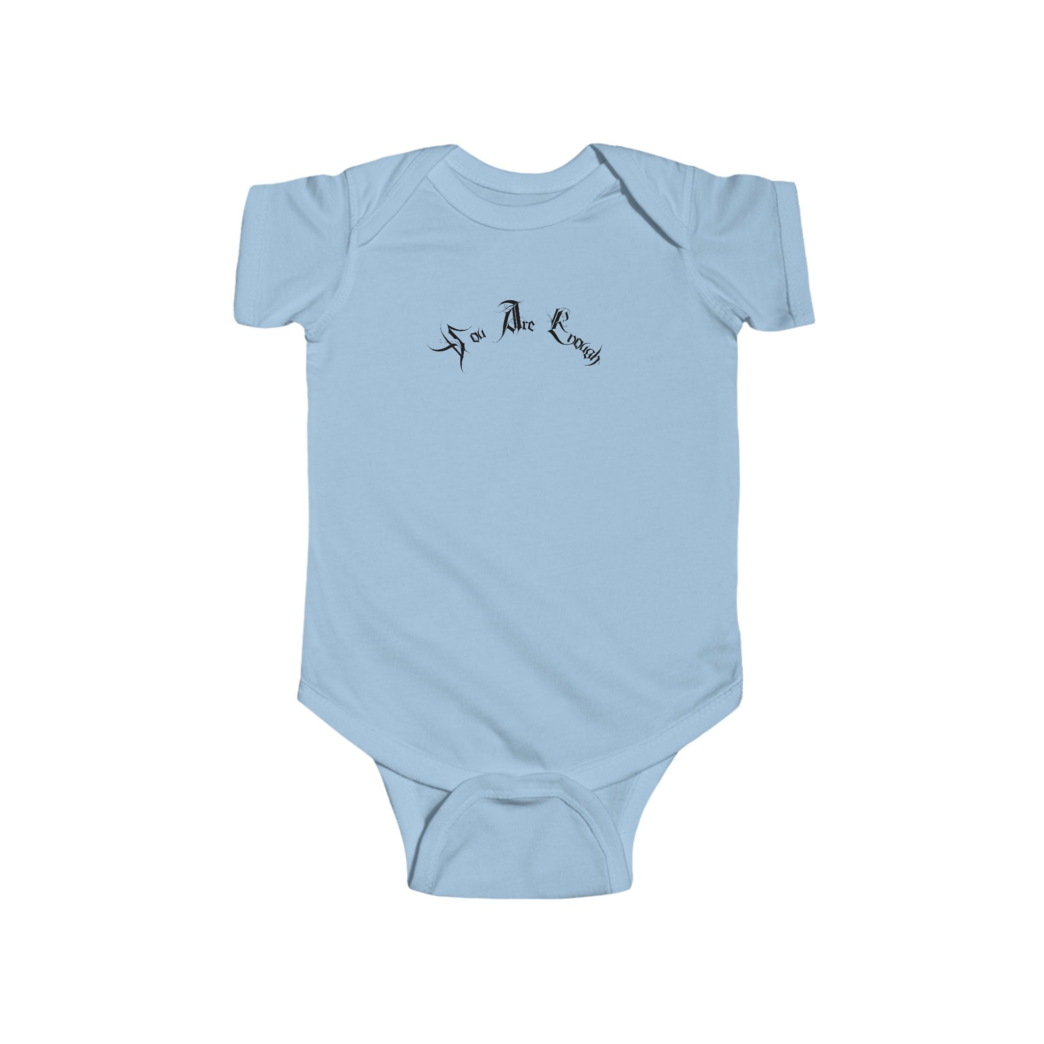 Ellioaey You Are Enough Black Text Baby Onesie