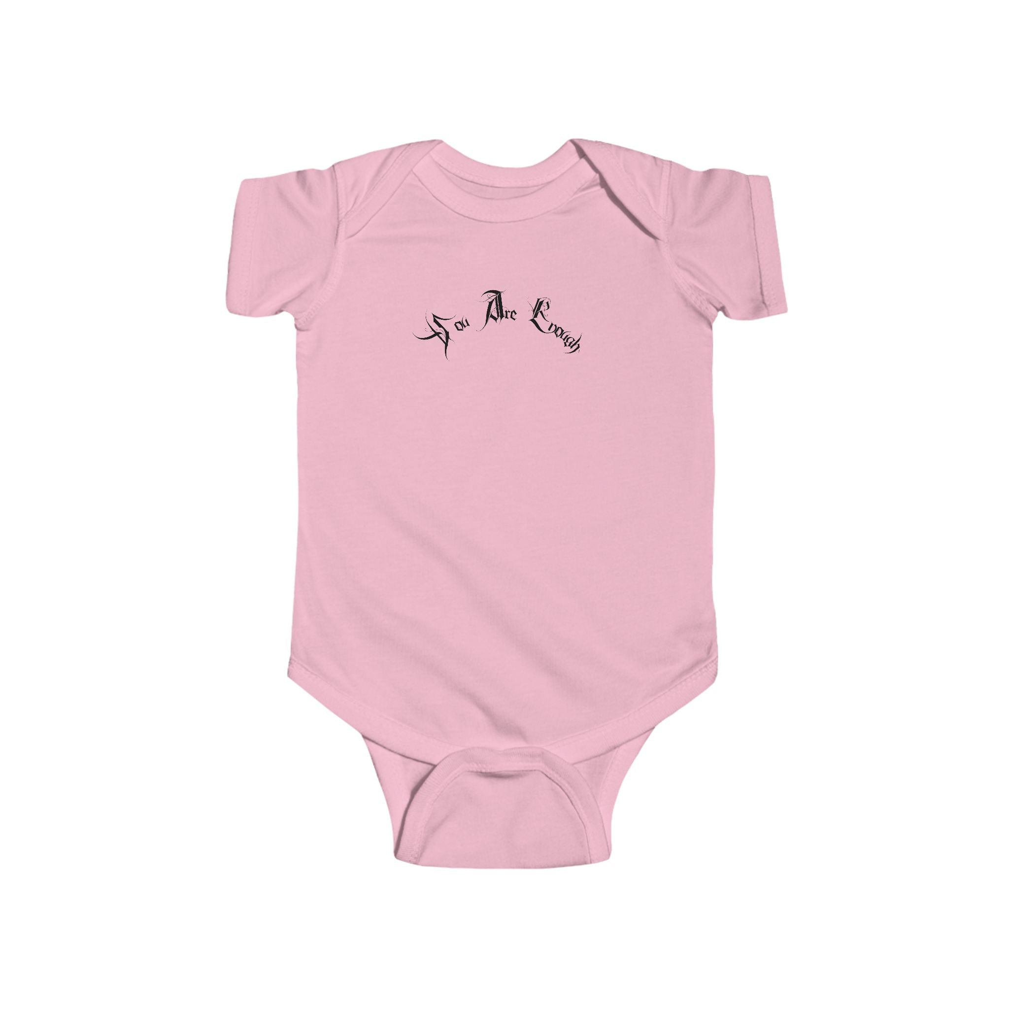 Ellioaey You Are Enough Black Text Baby Onesie