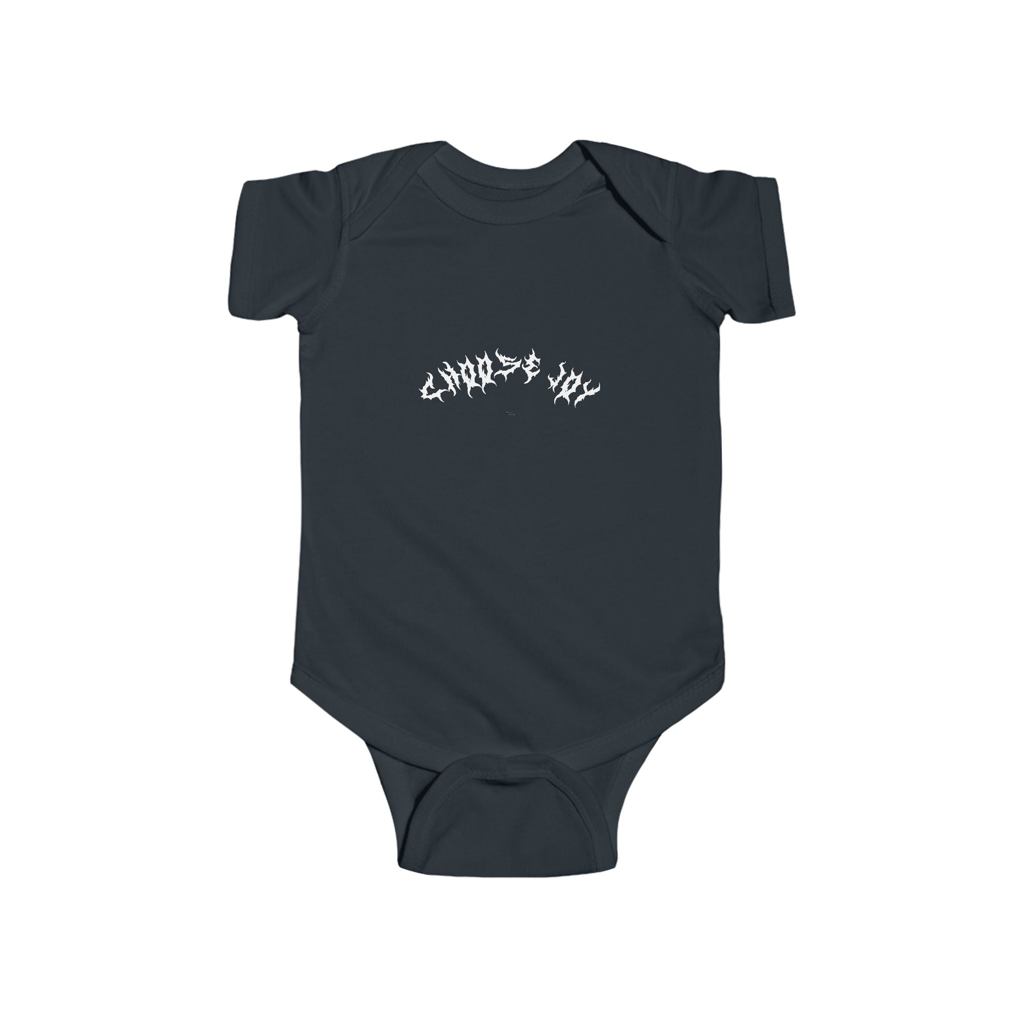 Lundr Choose Joy White Text Baby Onesie