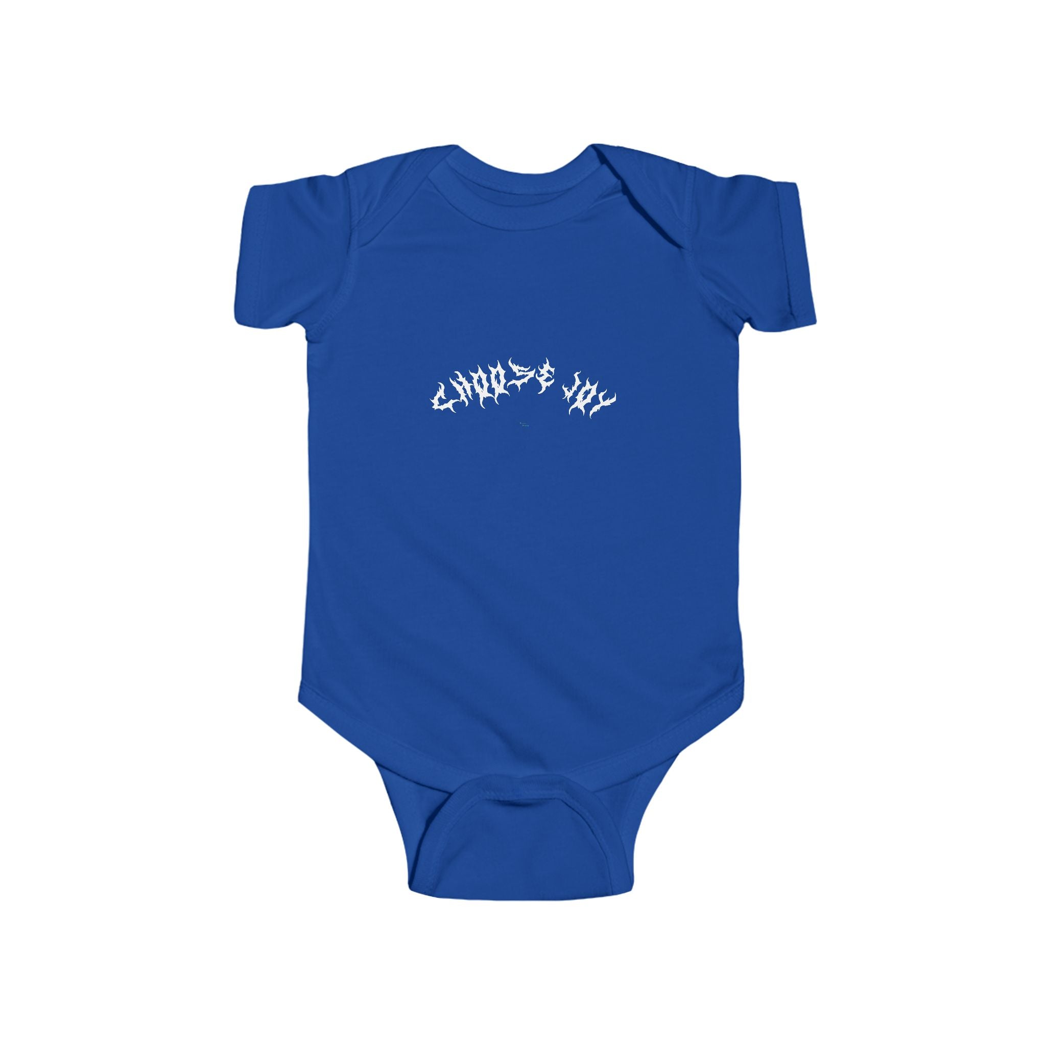 Lundr Choose Joy White Text Baby Onesie