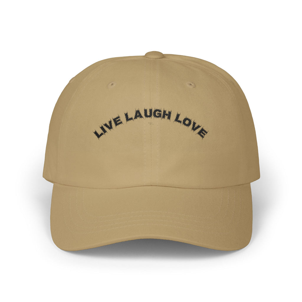Bildsa Live Laugh Love Black Text Dad Hat