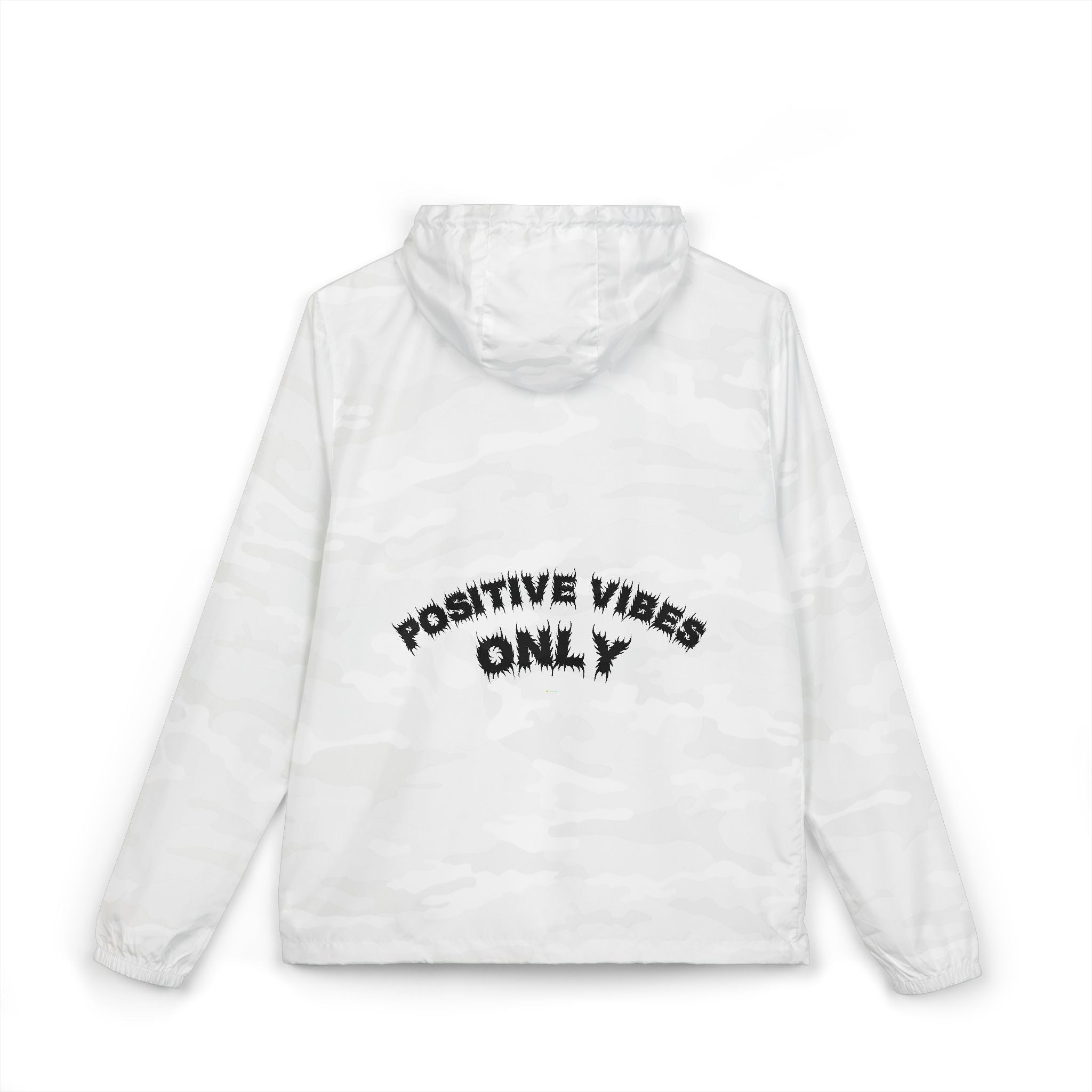 Bildsa Positive Vibes Black Text Windbreaker