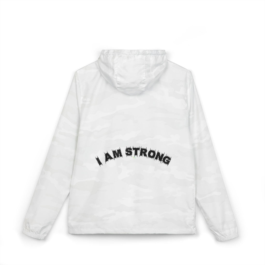 Bildsa I Am Strong Black Text Windbreaker