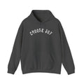 Hvita Choose Joy White Text Hoodie