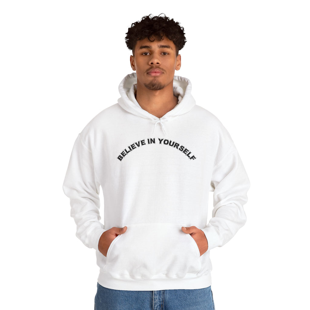 Bildsa Believe In Yourself Black Text Hoodie