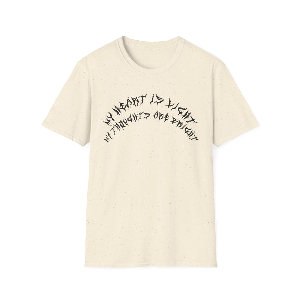 Lundr My Heart Is Light Black Text Tee
