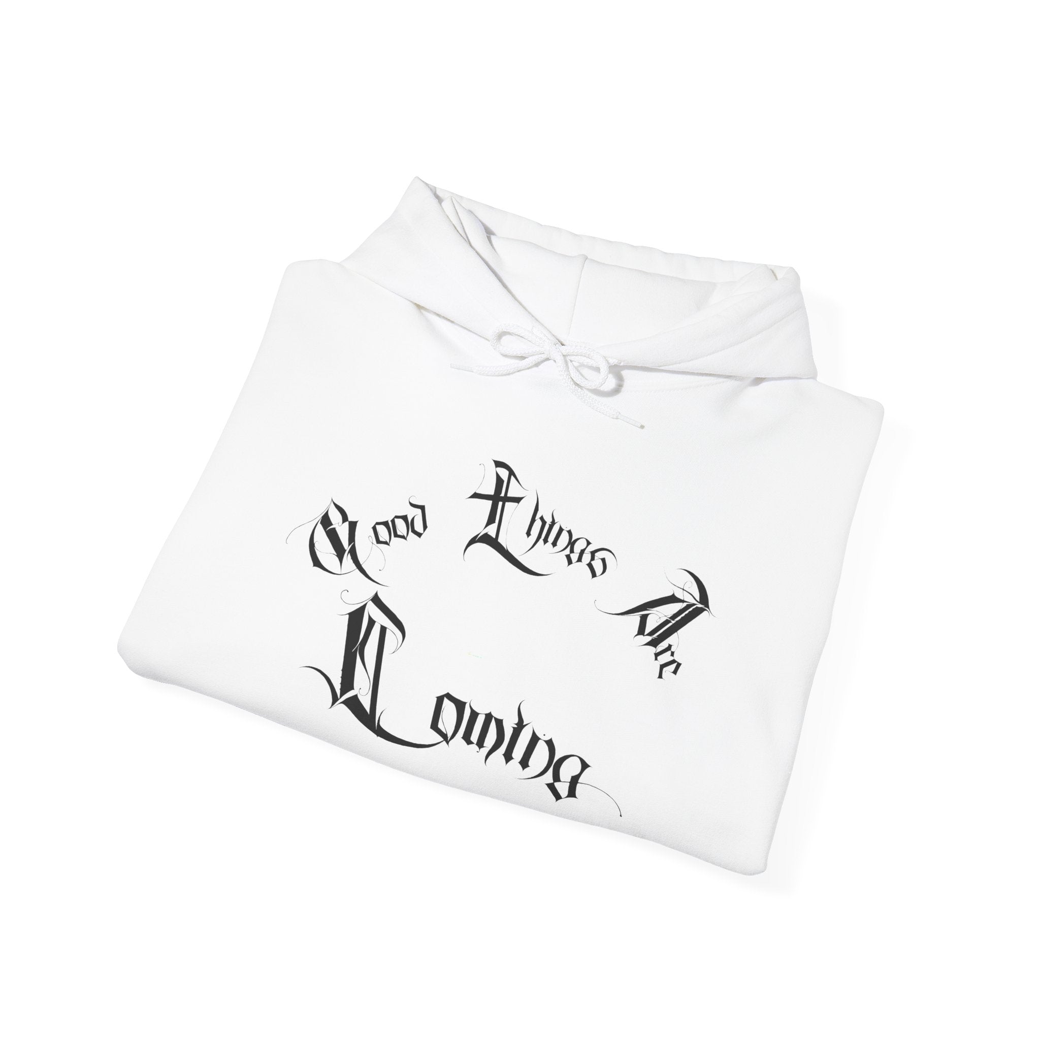 Ellioaey Good Things Are Coming Black Text Hoodie