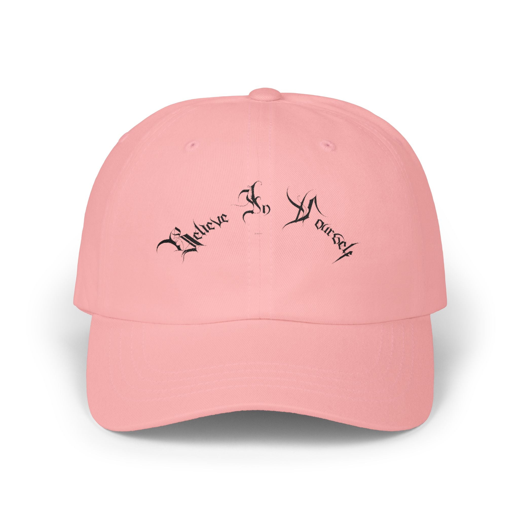 Ellioaey Believe In Yourself Black Text Dad Hat