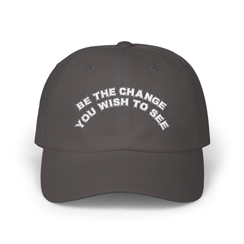 Bildsa Be The Change White Text Dad Hat