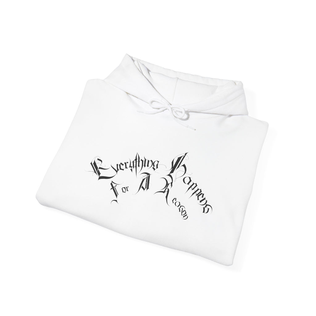 Ellioaey Everything Happens Black Text Hoodie