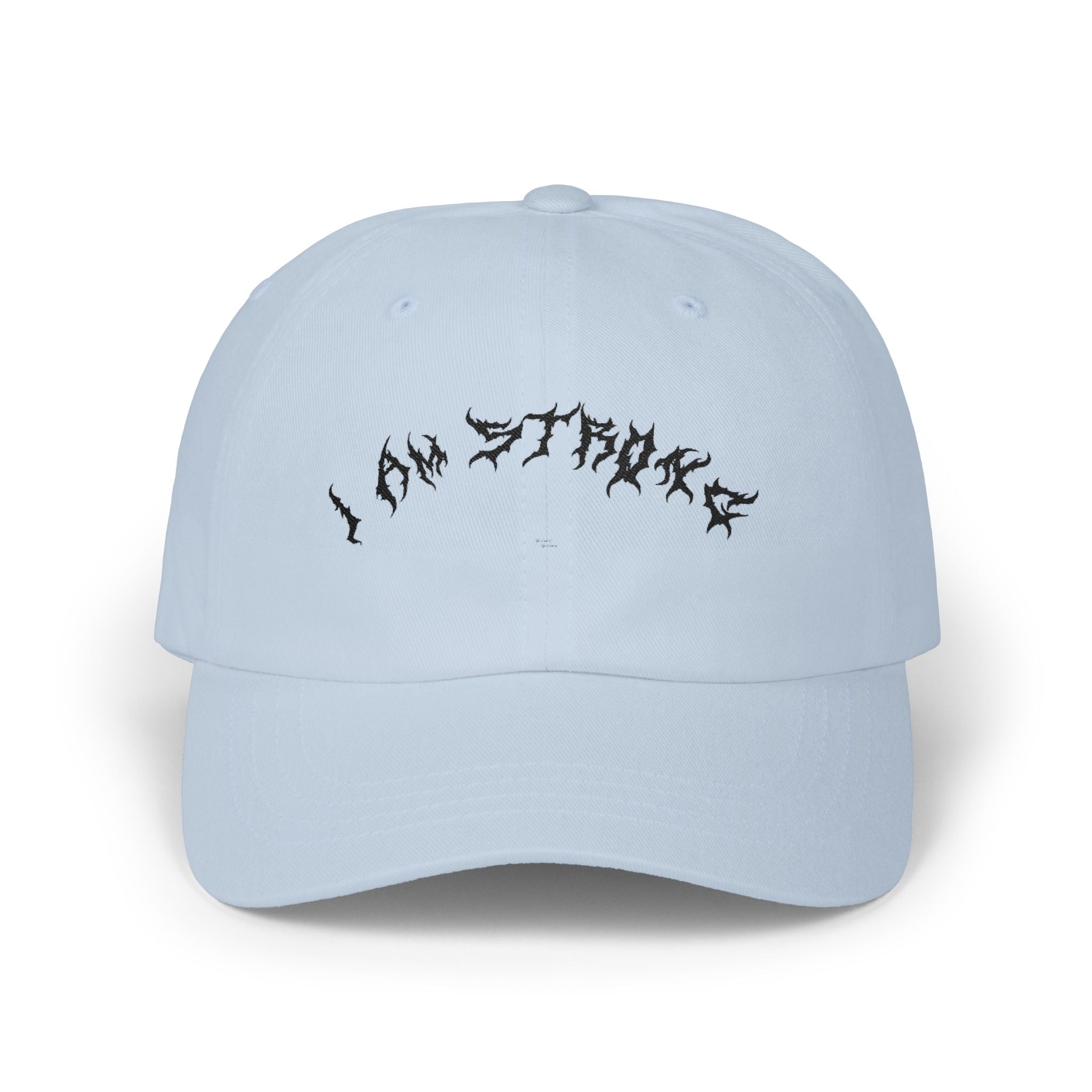 Lundr I Am Strong Black Text Dad Hat