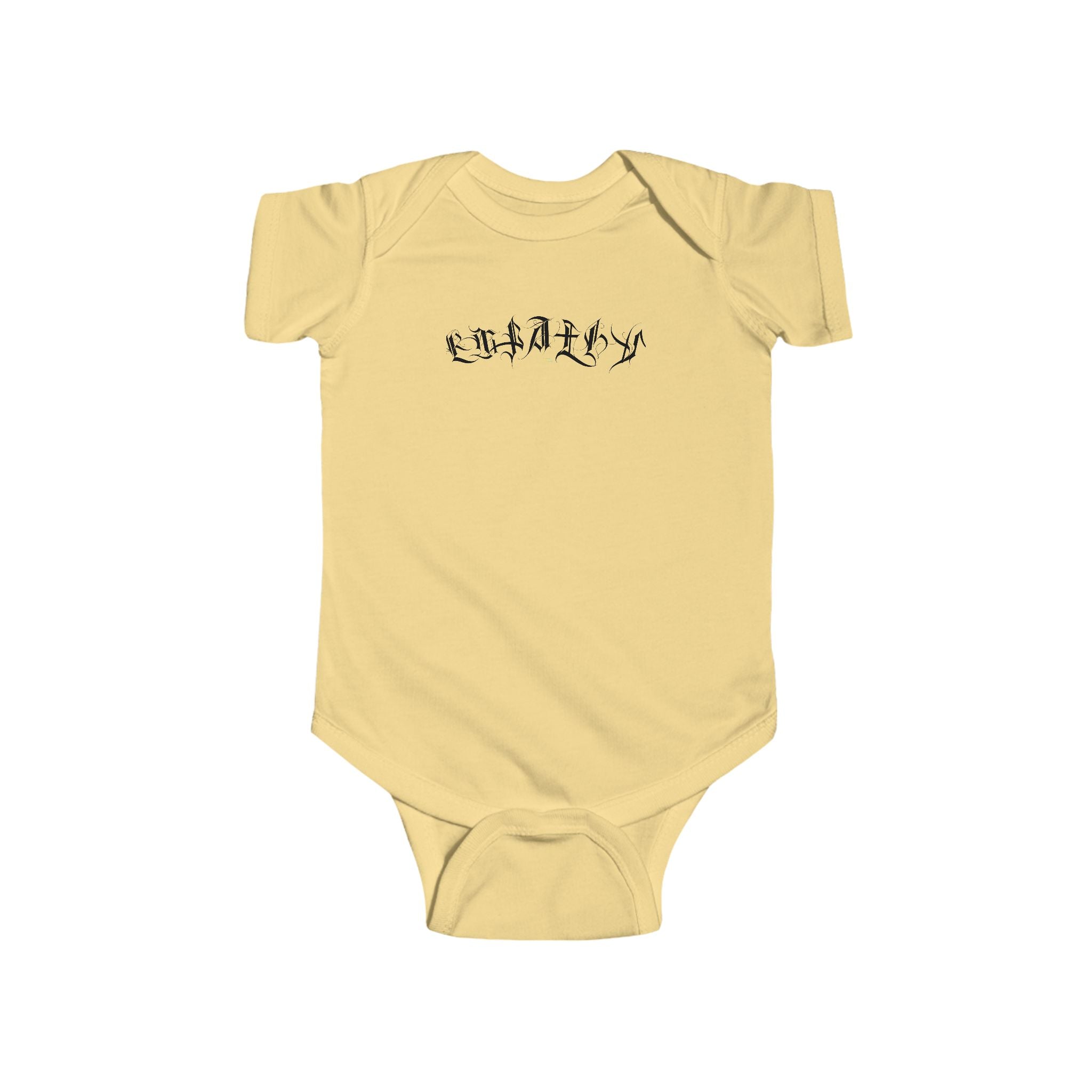 Ellioaey Empathy Black Text Baby Onesie