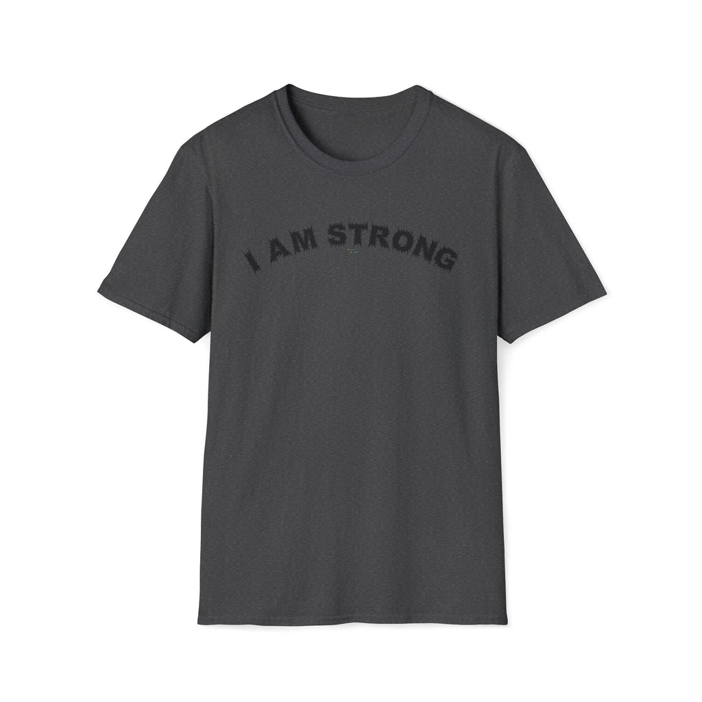 Bildsa I Am Strong Black Text Tee