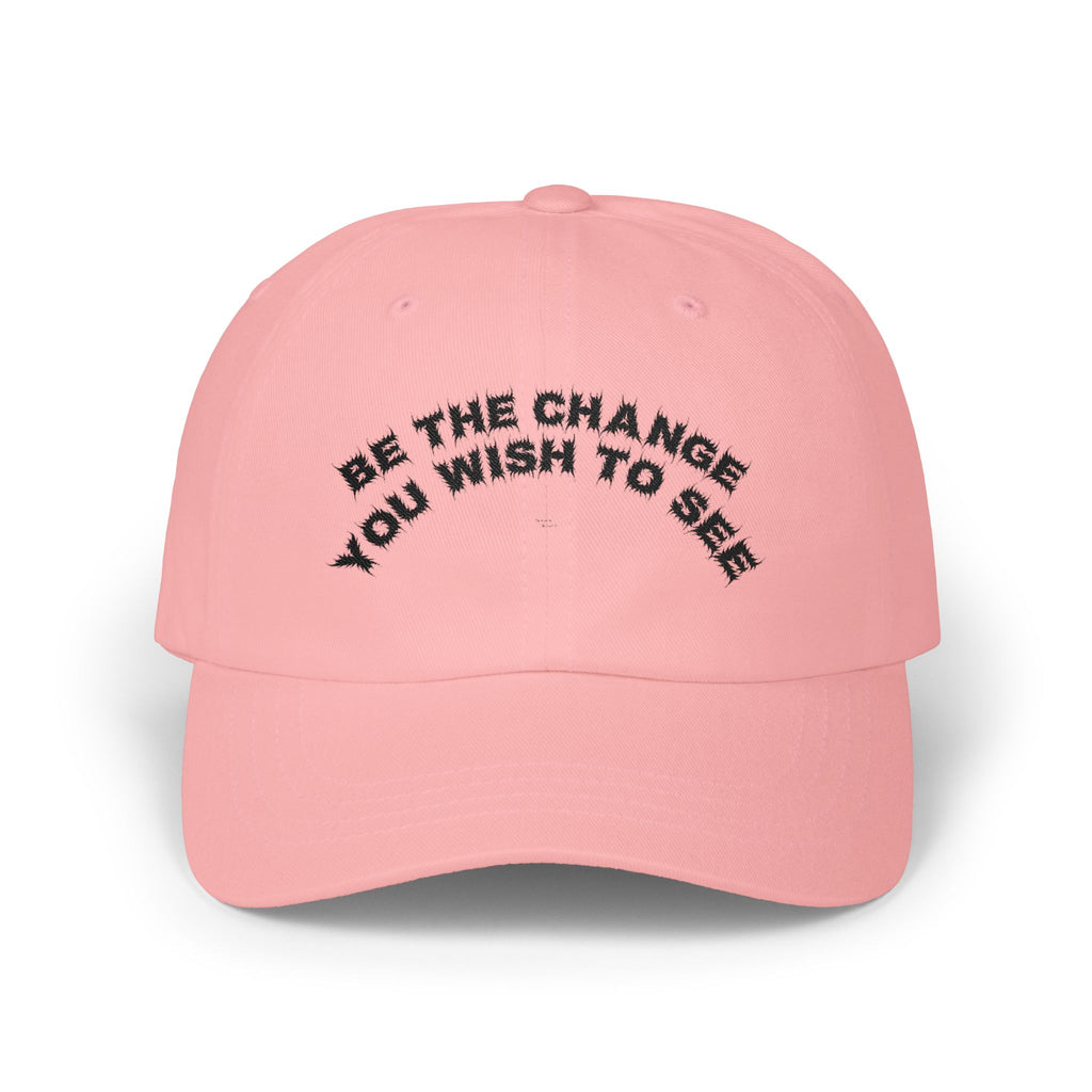 Bildsa Be The Change Black Text Dad Hat
