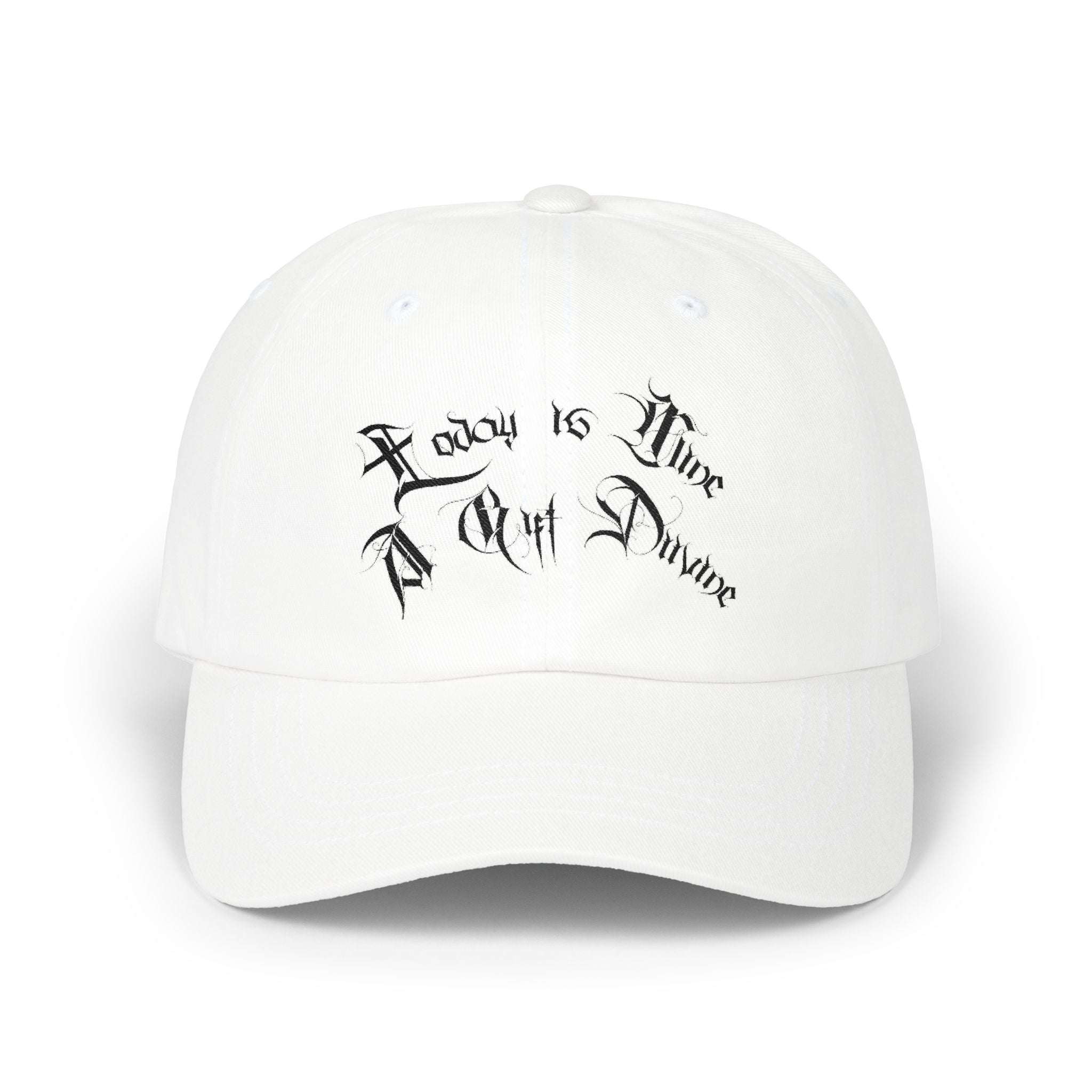 Ellioaey A Gift Divine Black Text Dad Hat