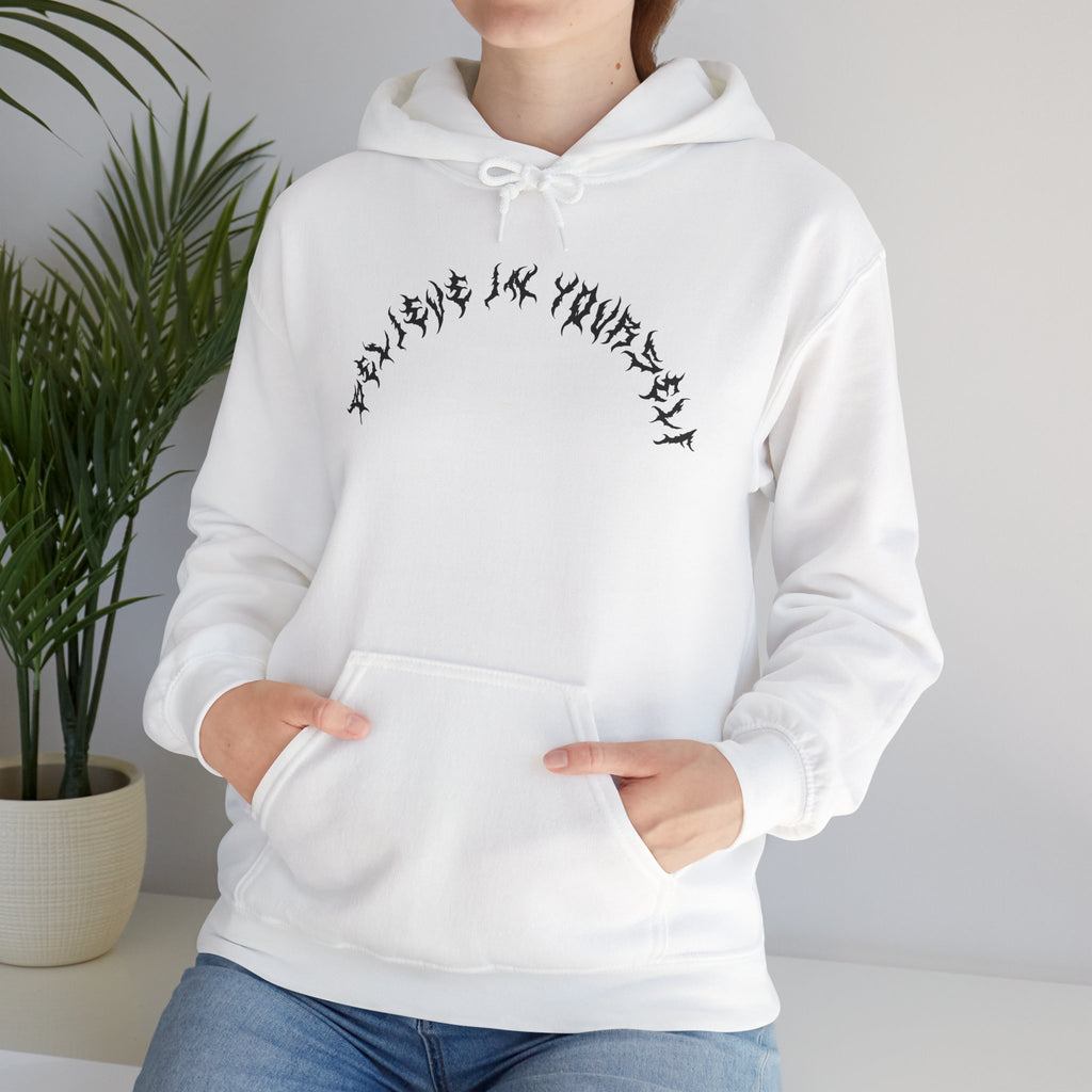 Lundr Believe In Yourself Black Text Hoodie