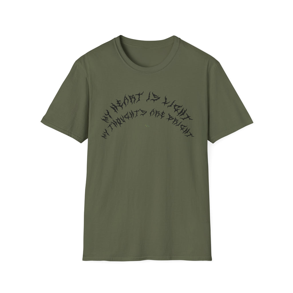 Lundr My Heart Is Light Black Text Tee