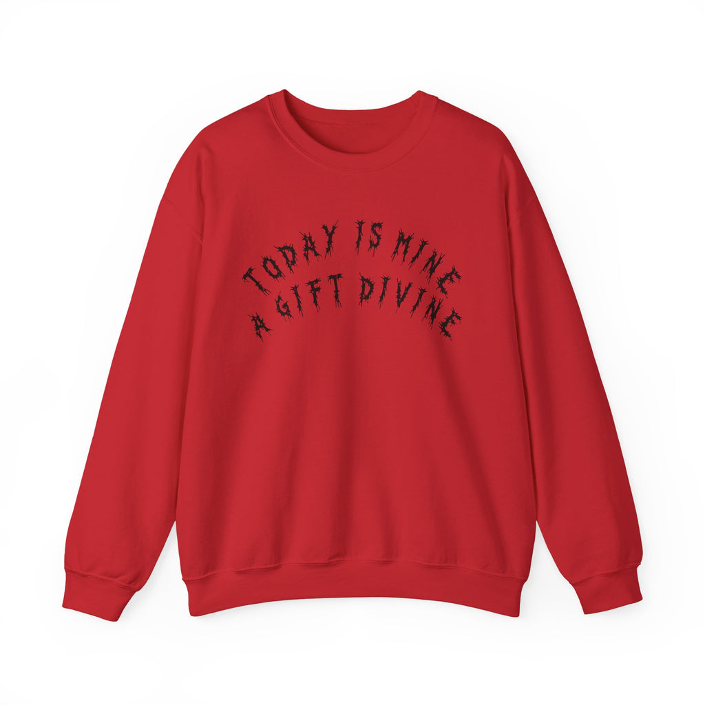 Hvita A Gift Divine Black Text Crewneck