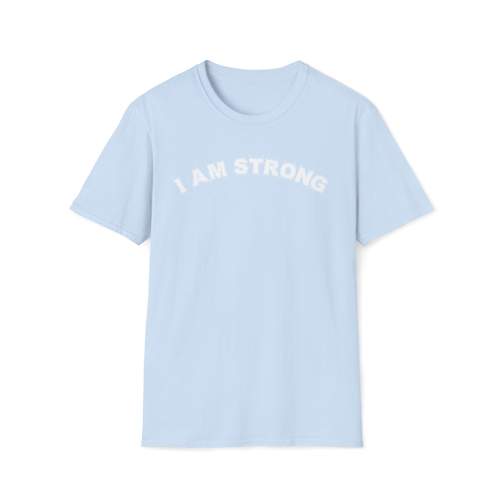 Bildsa I Am Strong White Text Tee