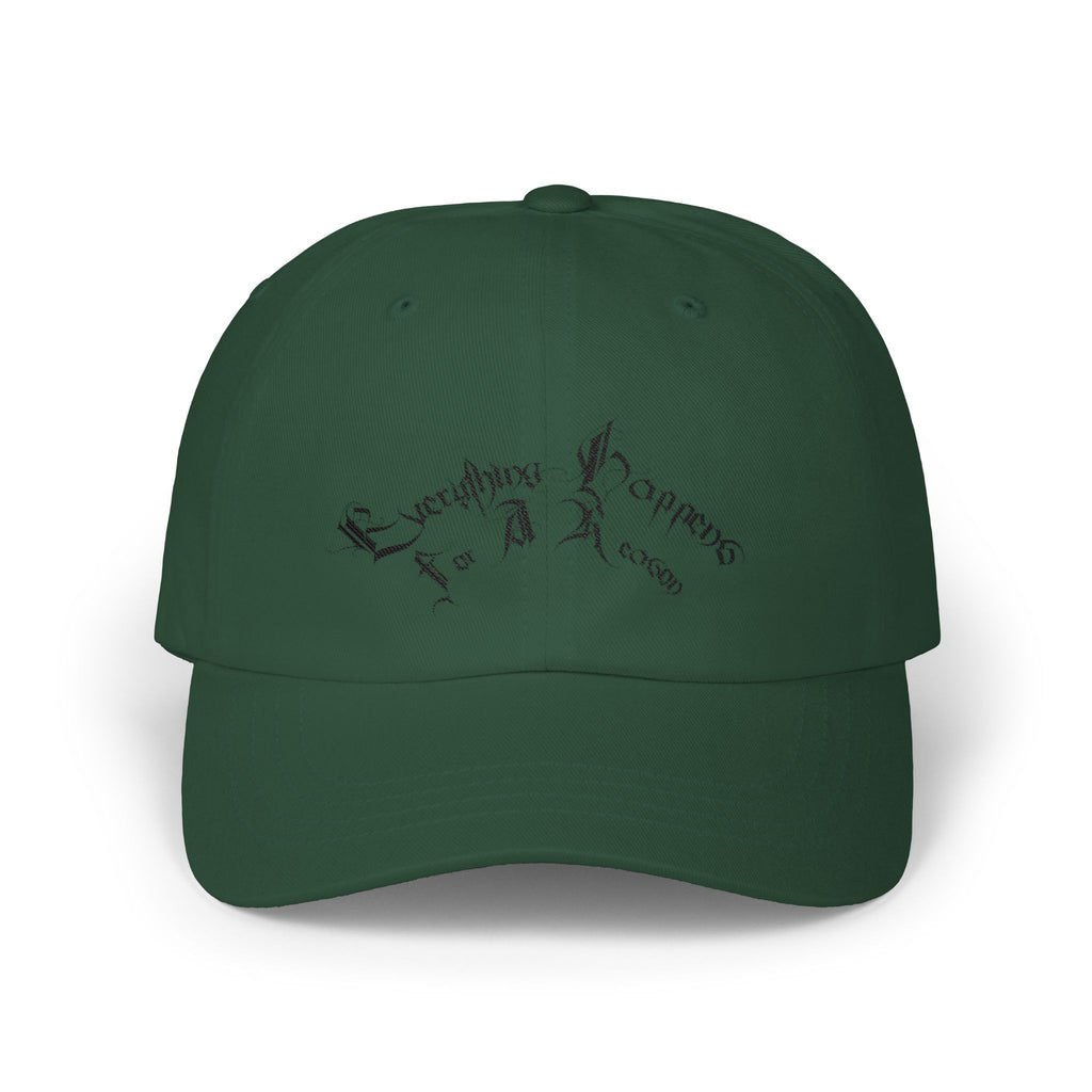 Ellioaey Everything Happens Black Text Dad Hat