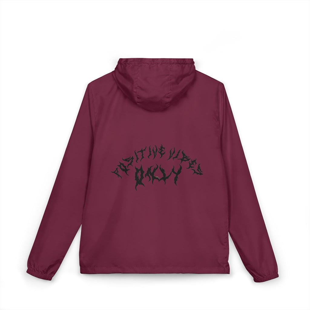 Lundr Positive Vibes Black Text Windbreaker