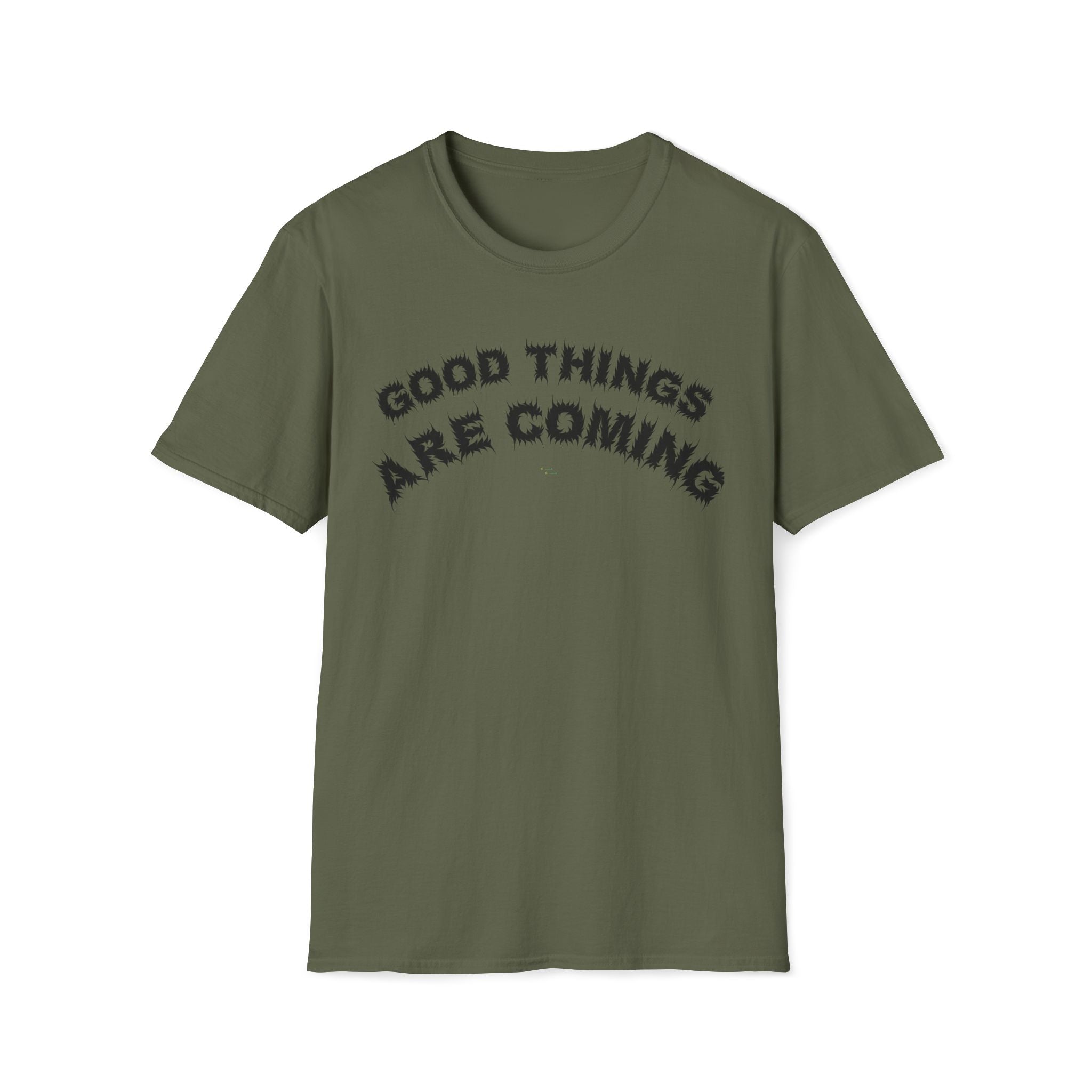 Bildsa Good Things Are Coming Black Text Tee