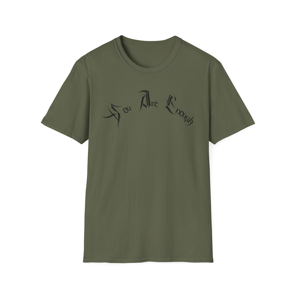 Ellioaey You Are Enough Black Text Tee