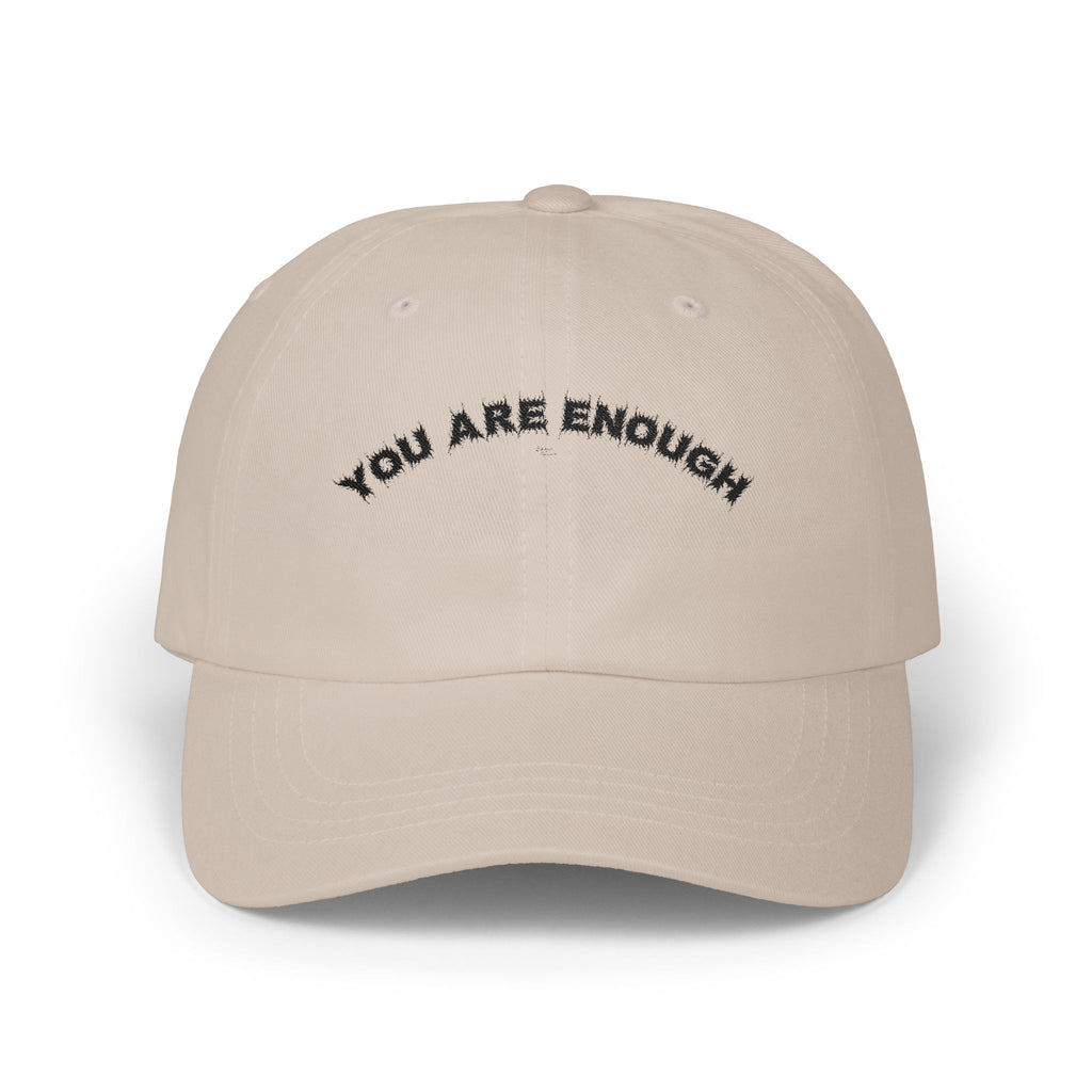 Bildsa You Are Enough Black Text Dad Hat