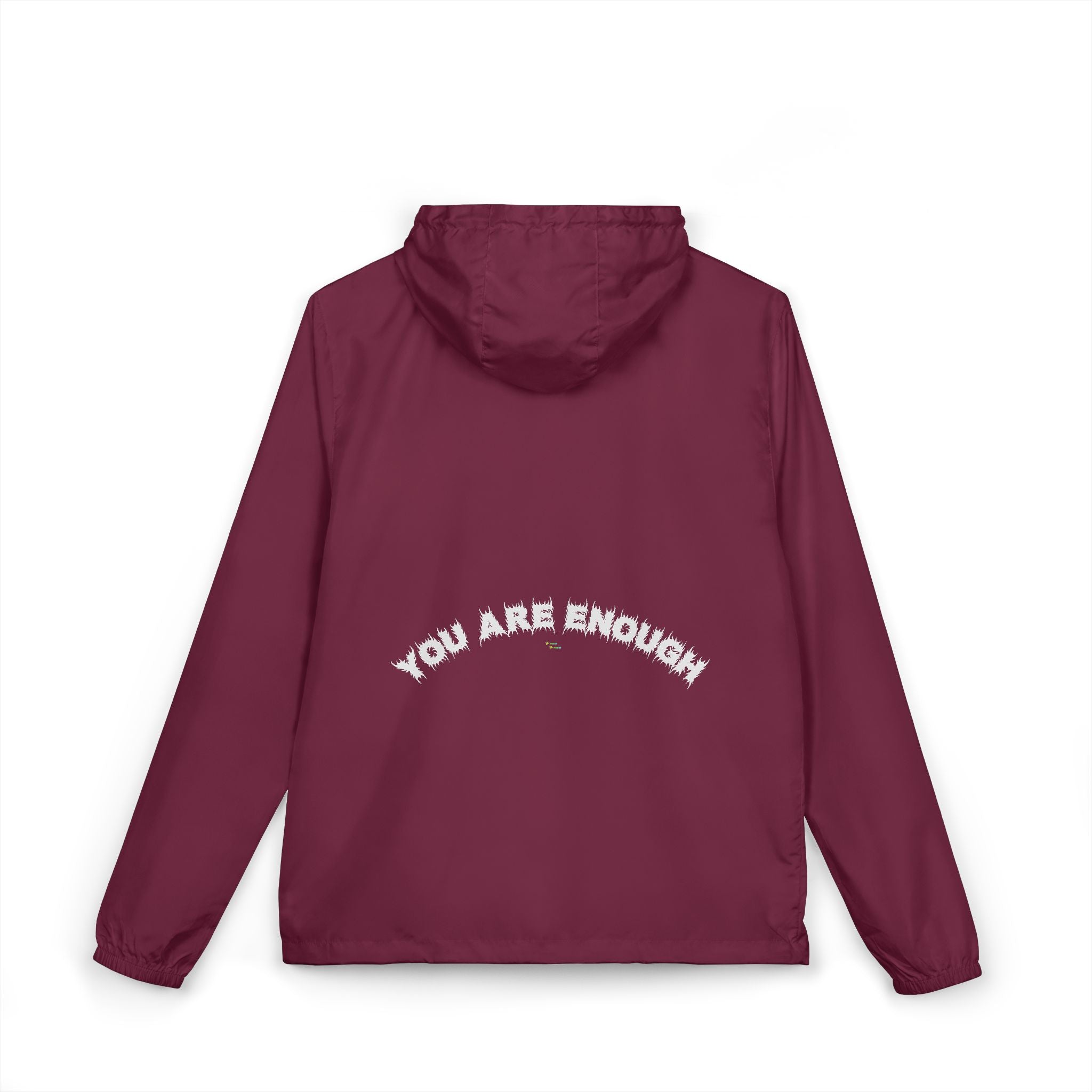 You Are Enough White Text Windbreaker | Bildsa Builder Jacket