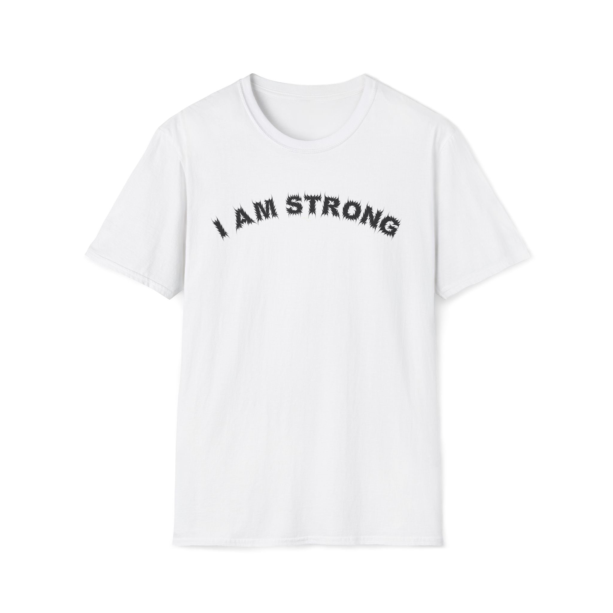 Bildsa I Am Strong Black Text Tee