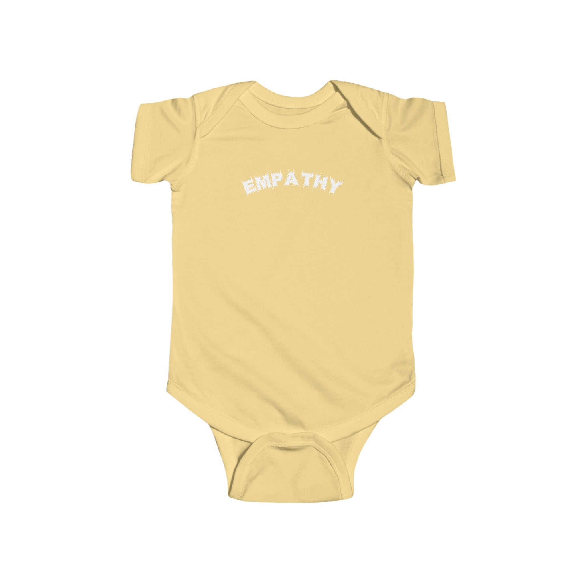 Bildsa Empathy White Text Baby Onesie