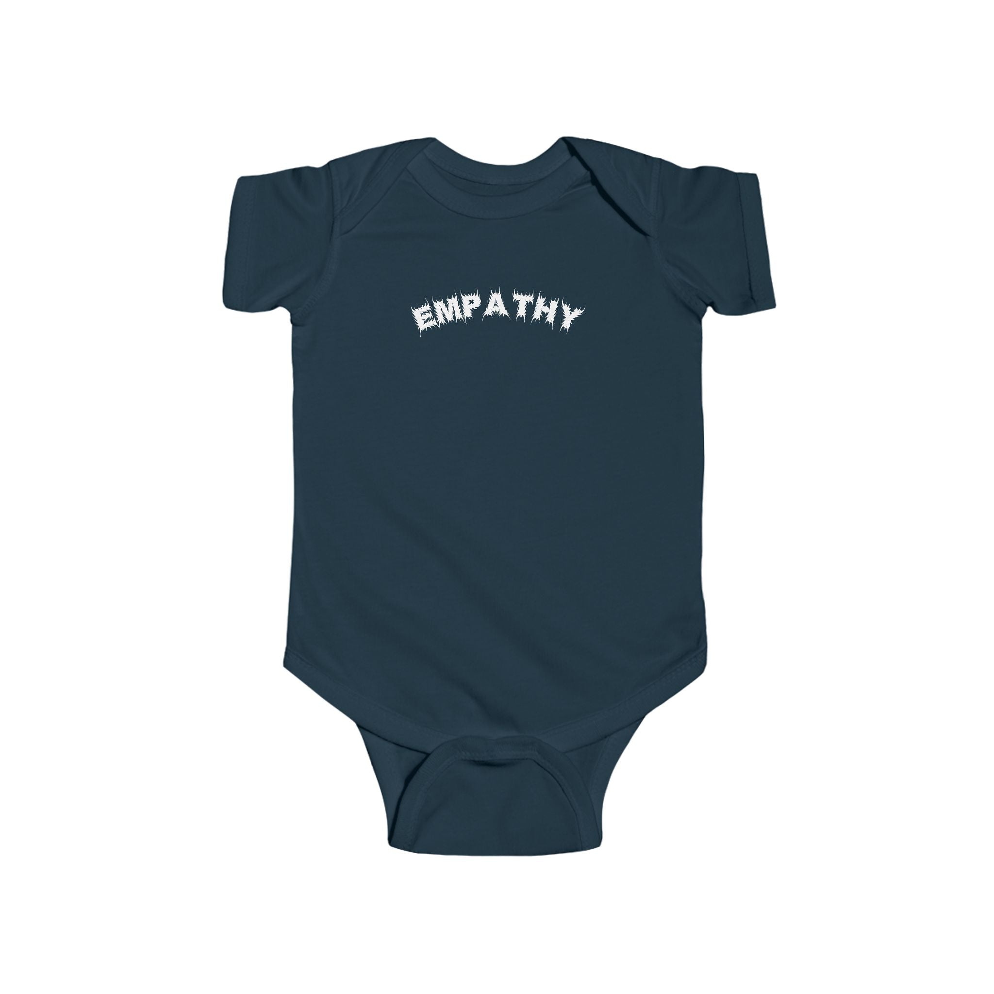 Bildsa Empathy White Text Baby Onesie
