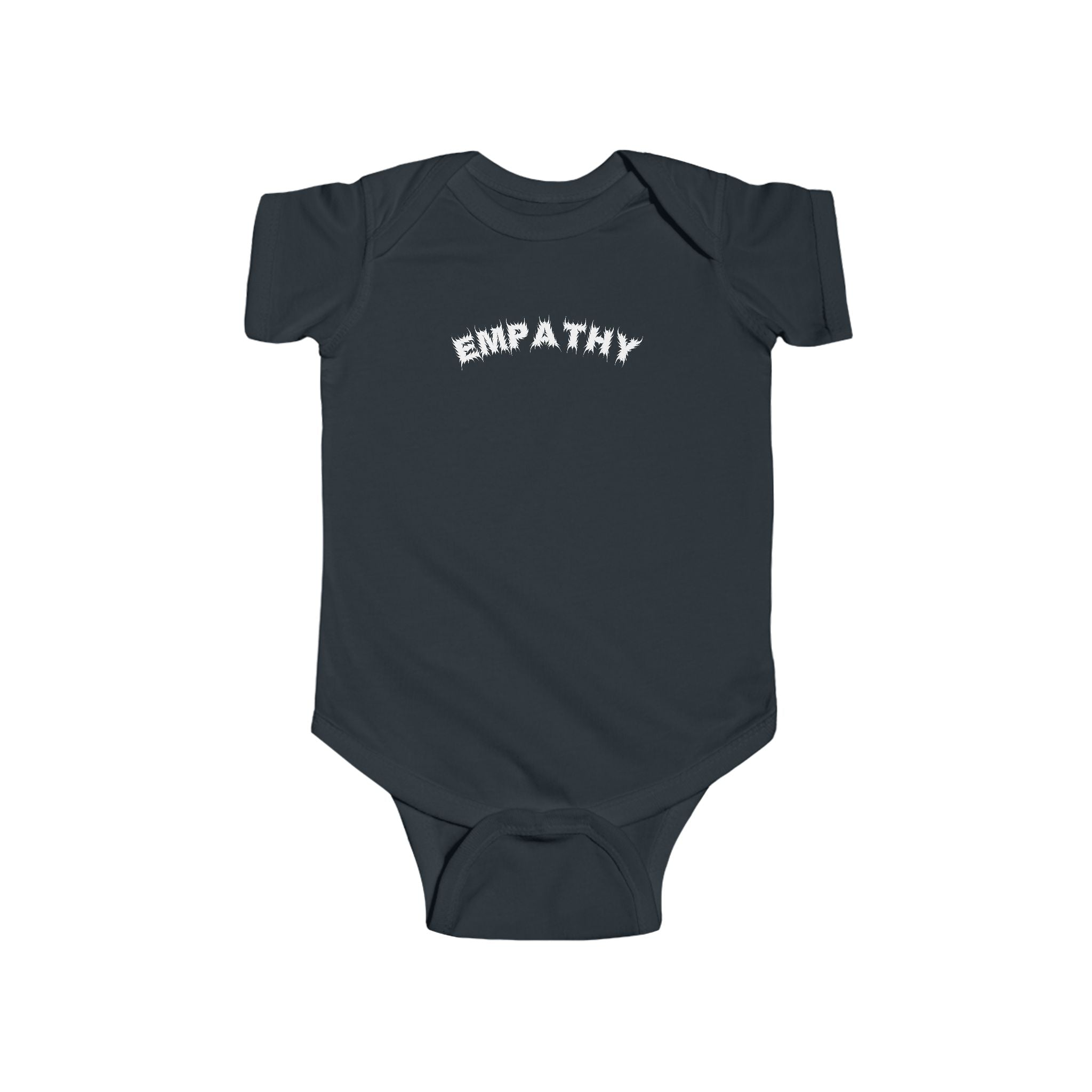 Bildsa Empathy White Text Baby Onesie