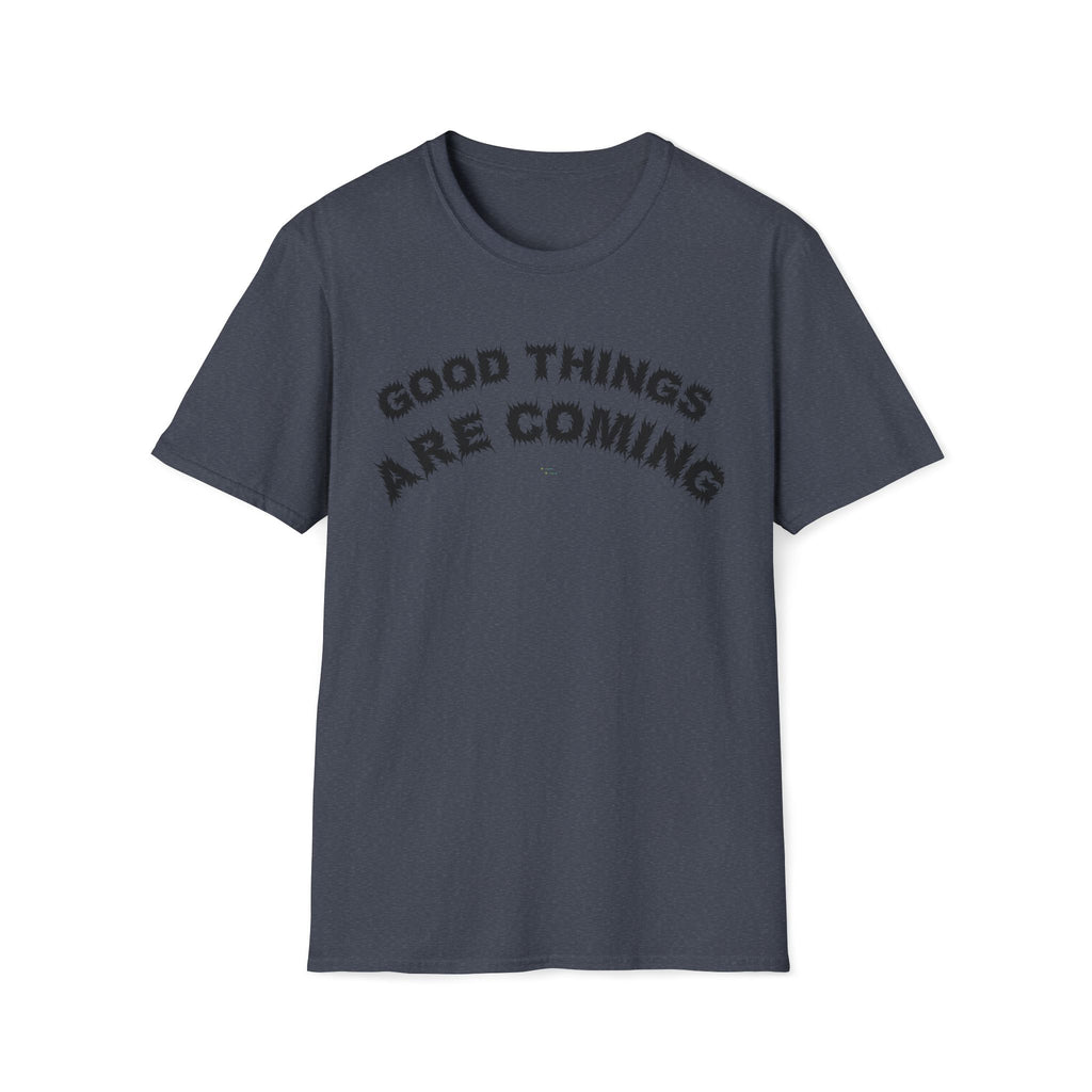 Bildsa Good Things Are Coming Black Text Tee