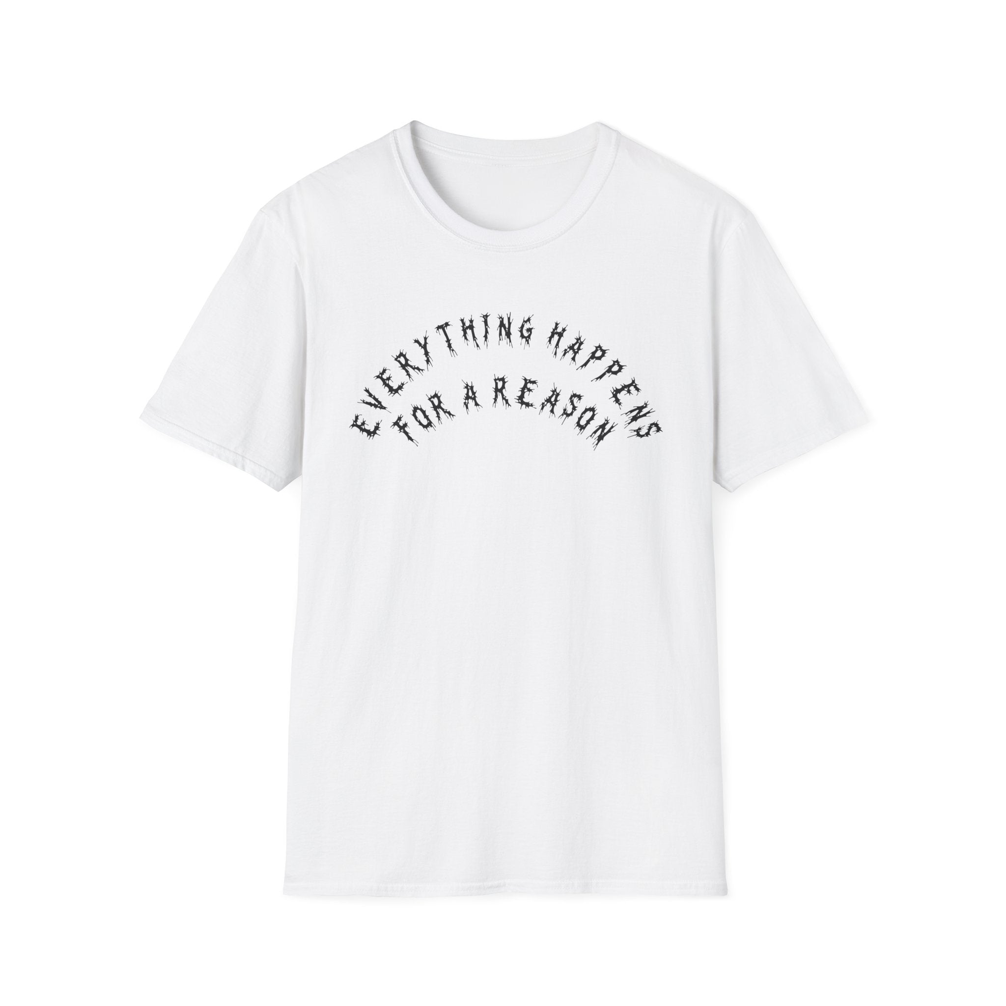 Hvita Everything Happens Black Text Tee