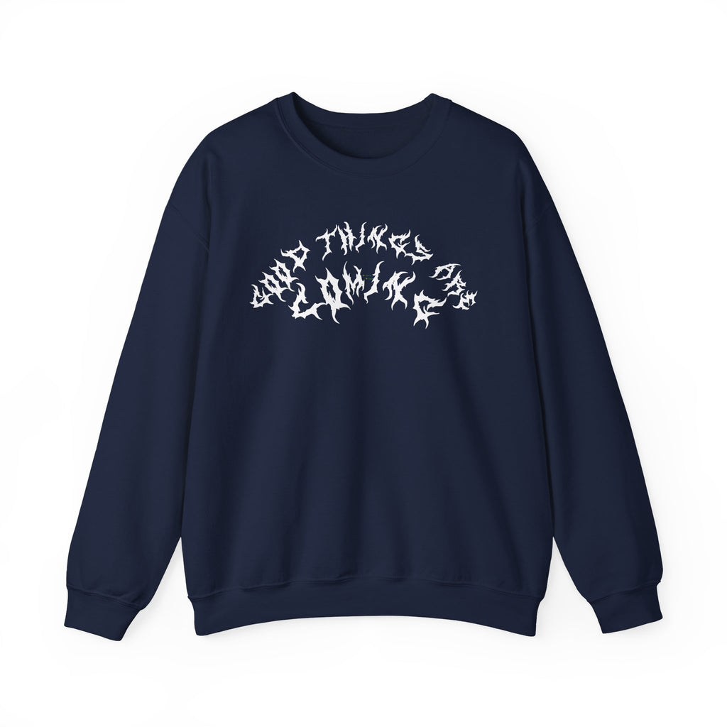 Lundr Good Things Are Coming White Text Crewneck