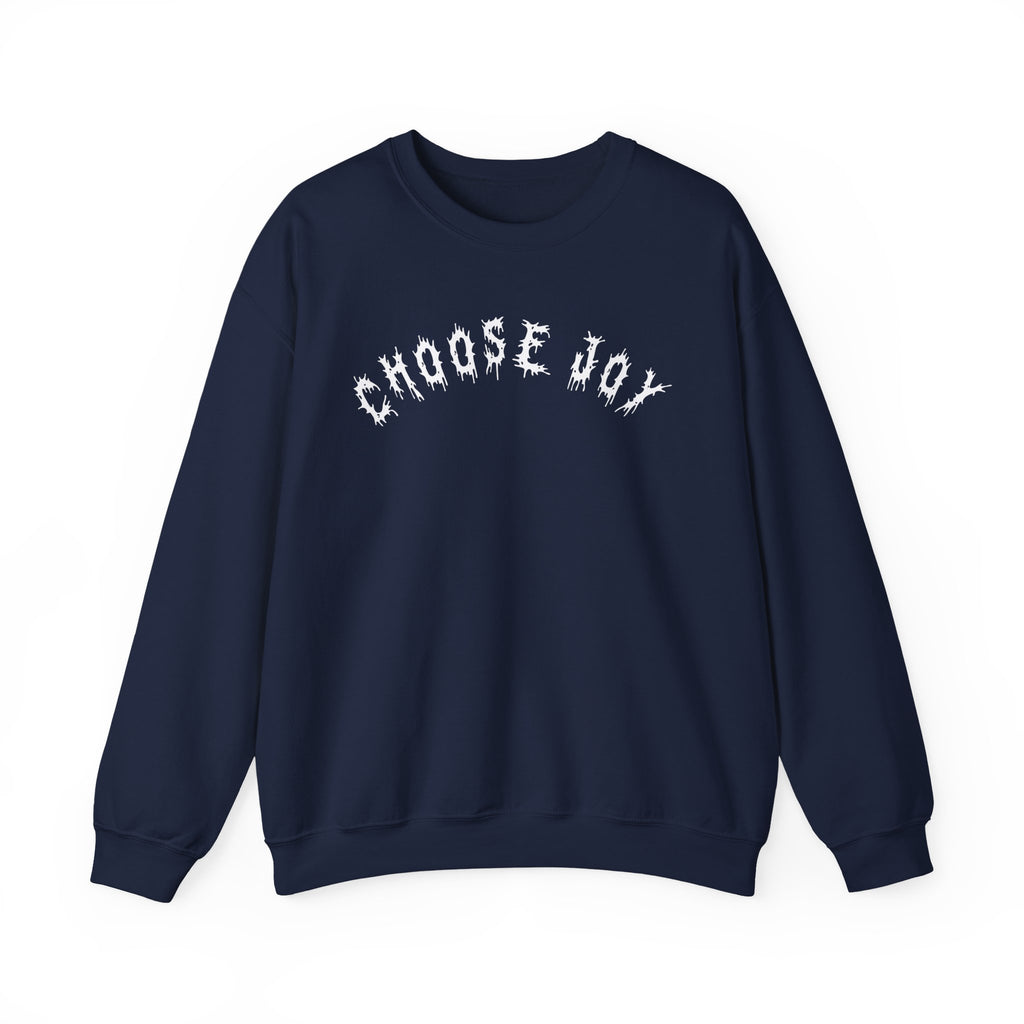 Hvita Choose Joy White Text Crewneck