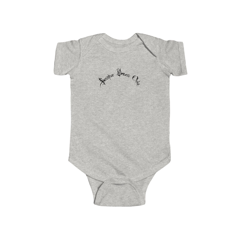 Ellioaey Positive Vibes Black Text Baby Onesie