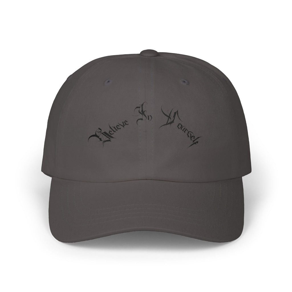 Ellioaey Believe In Yourself Black Text Dad Hat