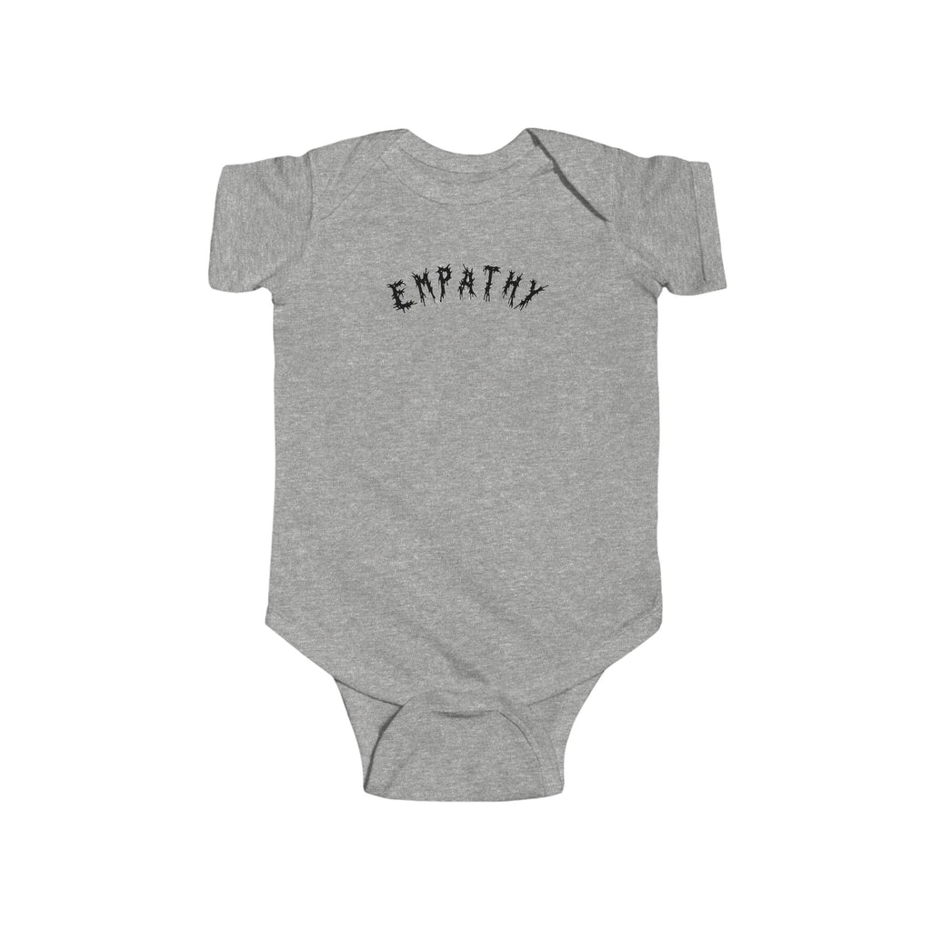 Hvita Empathy Black Text Baby Onesie