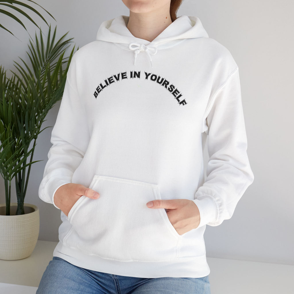 Bildsa Believe In Yourself Black Text Hoodie