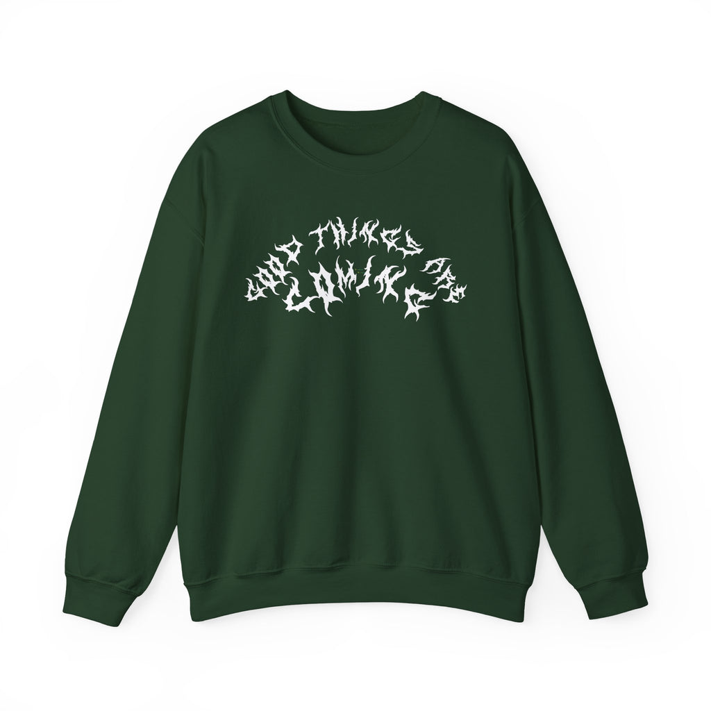 Lundr Good Things Are Coming White Text Crewneck