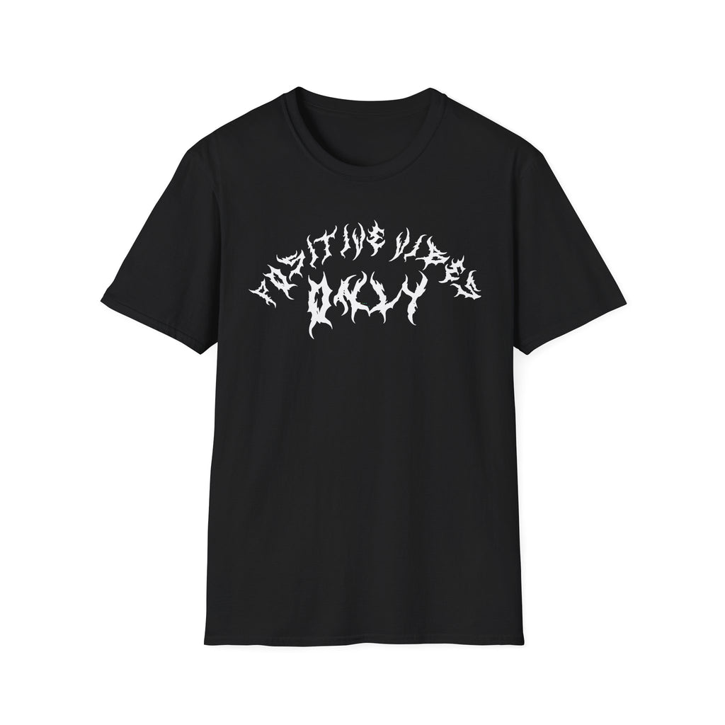 Lundr Positive Vibes White Text Tee
