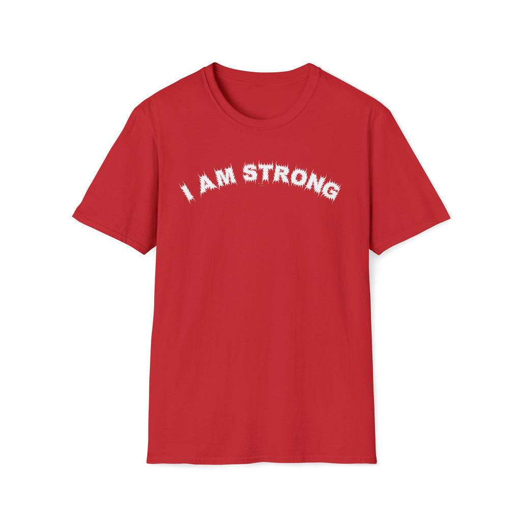 Bildsa I Am Strong White Text Tee
